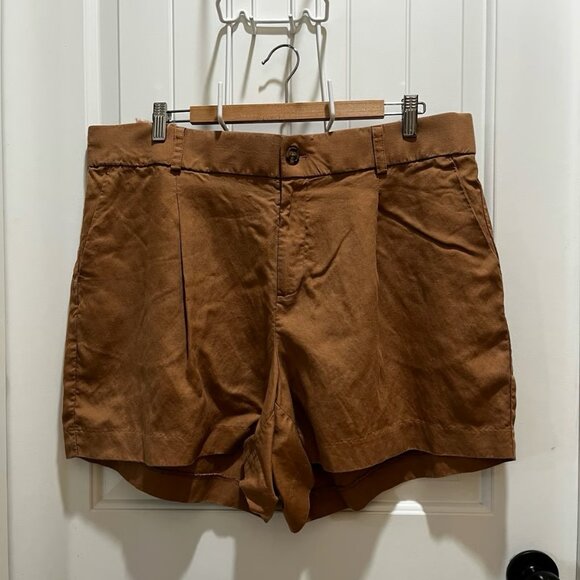 2/$18! Torrid Linen Blend Shorts - Light Brown 20 - Picture 1 of 10